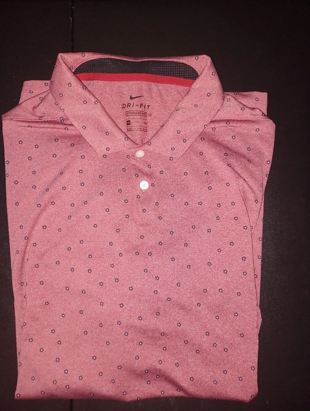 Nike Dri Fit Polo Golf Shirt Big Mans Size 2XL Red 2X